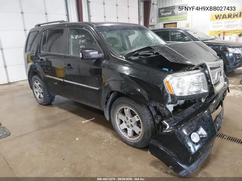 HONDA PILOT 2011, VIN 5FNYF4H9XBB027433