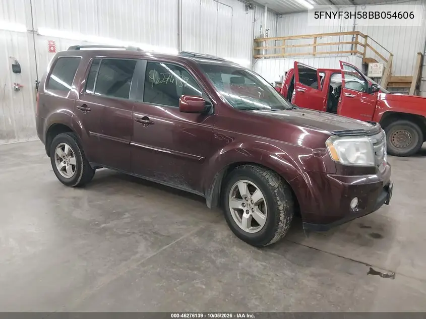 HONDA PILOT 2011, VIN 5FNYF3H58BB054606
