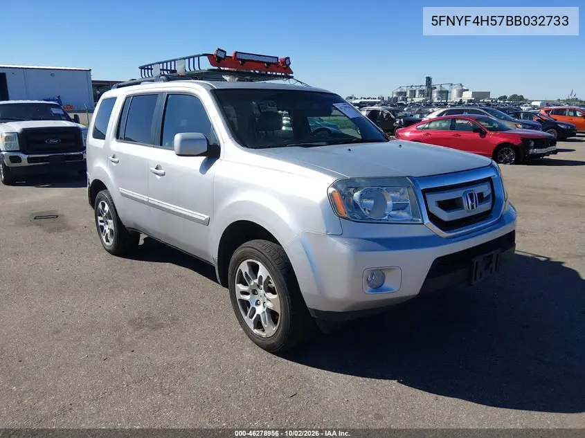 HONDA PILOT 2011, VIN 5FNYF4H57BB032733