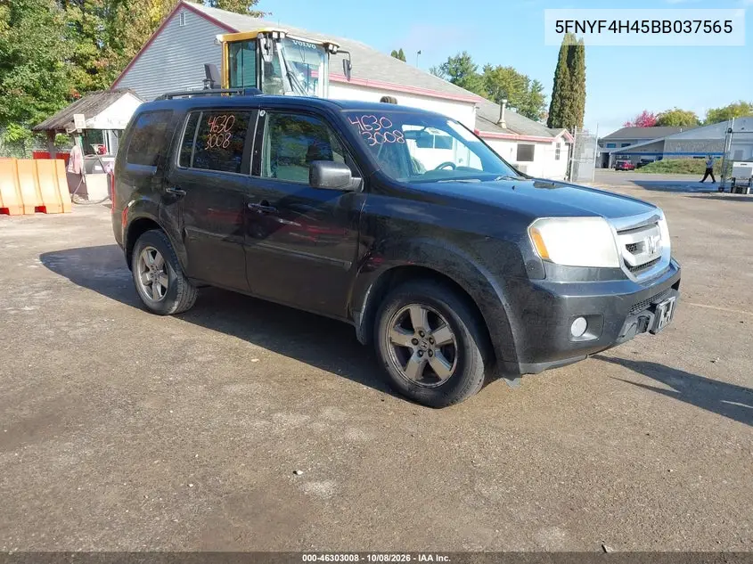 HONDA PILOT 2011, VIN 5FNYF4H45BB037565