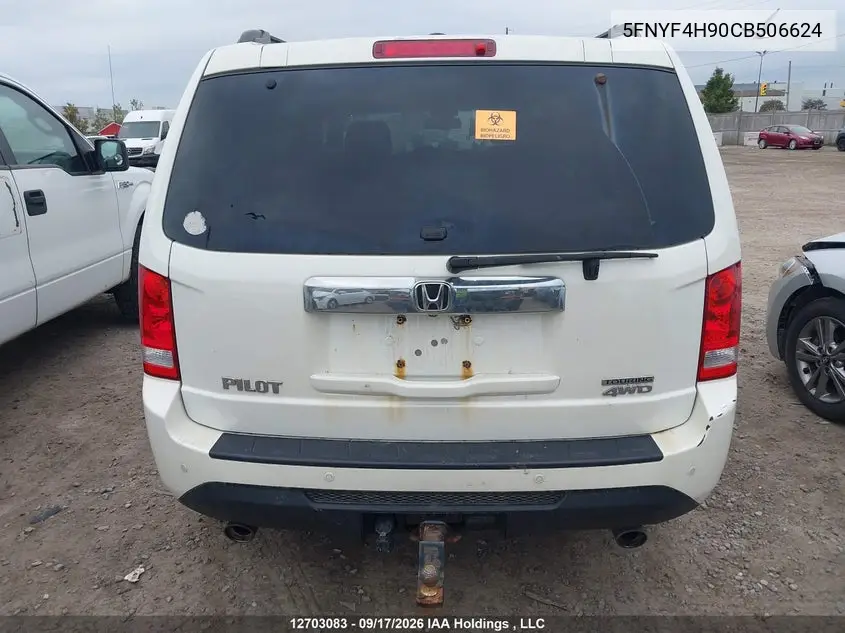 2012 HONDA PILOT VIN 5FNYF4H90CB506624 — фото 16