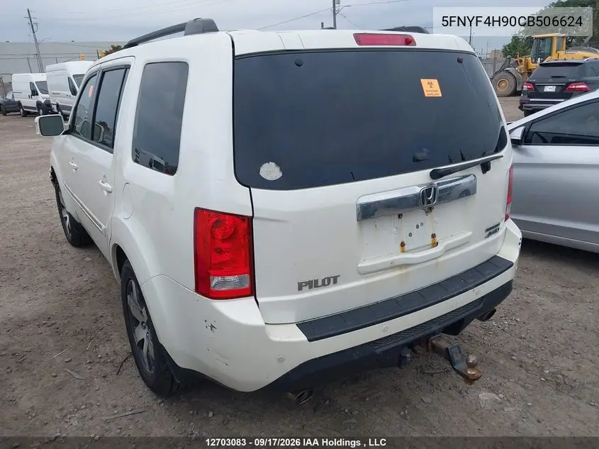 2012 HONDA PILOT VIN 5FNYF4H90CB506624 — фото 3