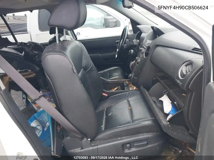 2012 HONDA PILOT VIN 5FNYF4H90CB506624 — фото 5