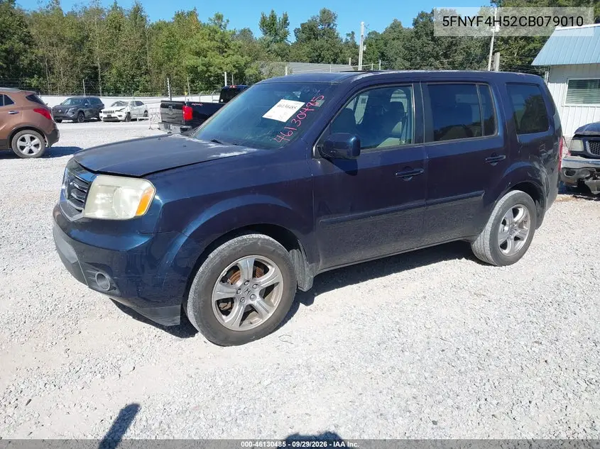 2012 HONDA PILOT VIN 5FNYF4H52CB079010 — фото 2