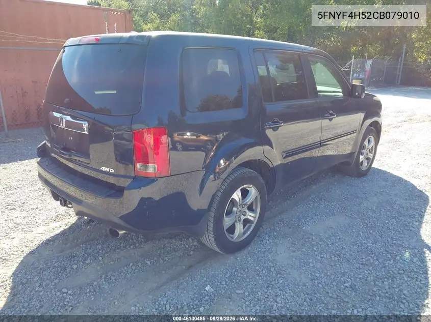 2012 HONDA PILOT VIN 5FNYF4H52CB079010 — фото 4