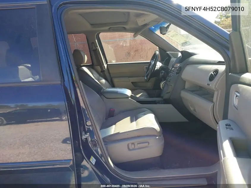 2012 HONDA PILOT VIN 5FNYF4H52CB079010 — фото 5
