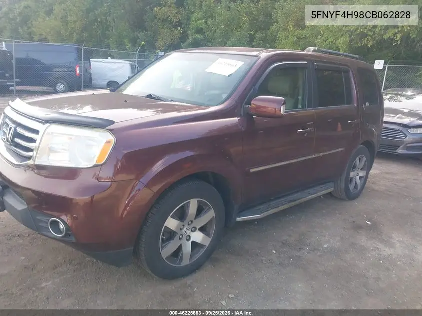 2012 HONDA PILOT VIN 5FNYF4H98CB062828 — фото 2