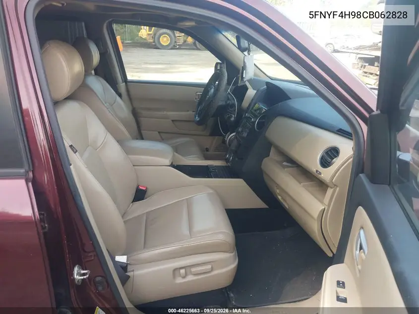 2012 HONDA PILOT VIN 5FNYF4H98CB062828 — фото 5