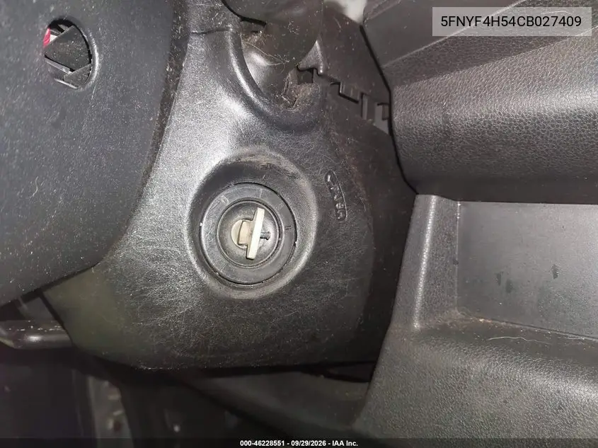 2012 HONDA PILOT VIN 5FNYF4H54CB027409 — фото 11