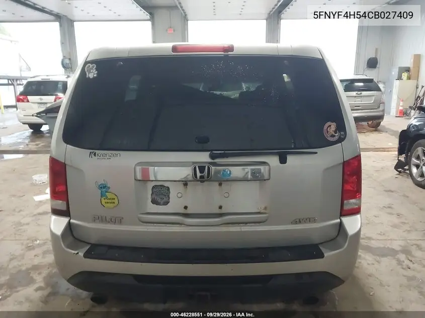 2012 HONDA PILOT VIN 5FNYF4H54CB027409 — фото 16