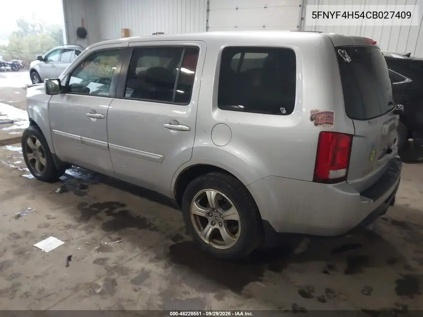 2012 HONDA PILOT VIN 5FNYF4H54CB027409 — фото 3