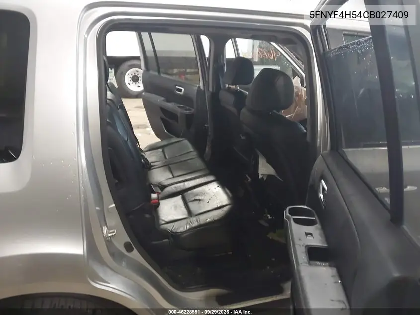 2012 HONDA PILOT VIN 5FNYF4H54CB027409 — фото 8