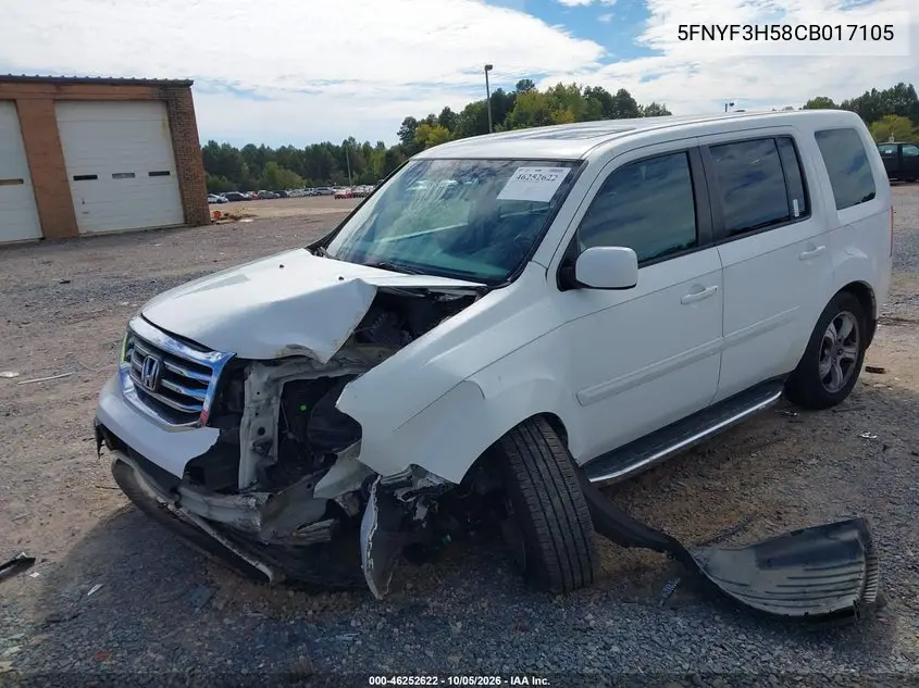 2012 HONDA PILOT VIN 5FNYF3H58CB017105 — фото 2