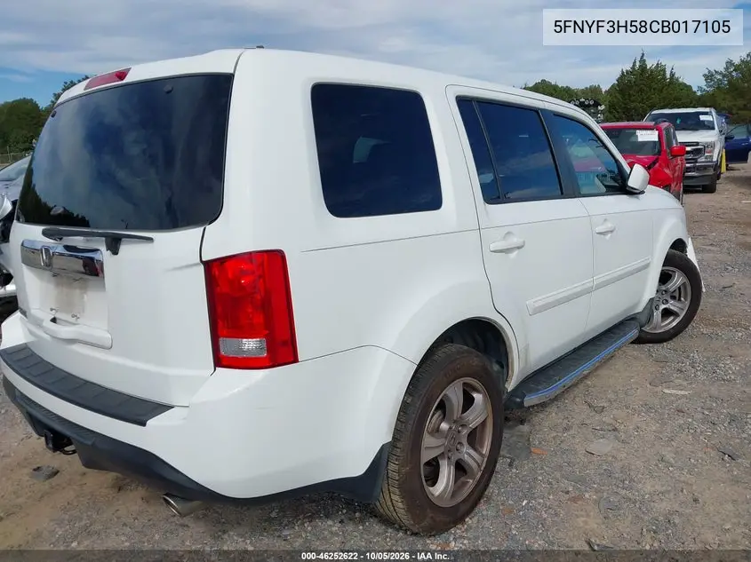 2012 HONDA PILOT VIN 5FNYF3H58CB017105 — фото 4