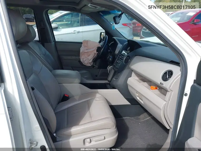 2012 HONDA PILOT VIN 5FNYF3H58CB017105 — фото 5