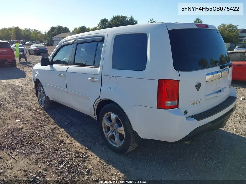 2012 HONDA PILOT VIN 5FNYF4H55CB075422 — фото 3