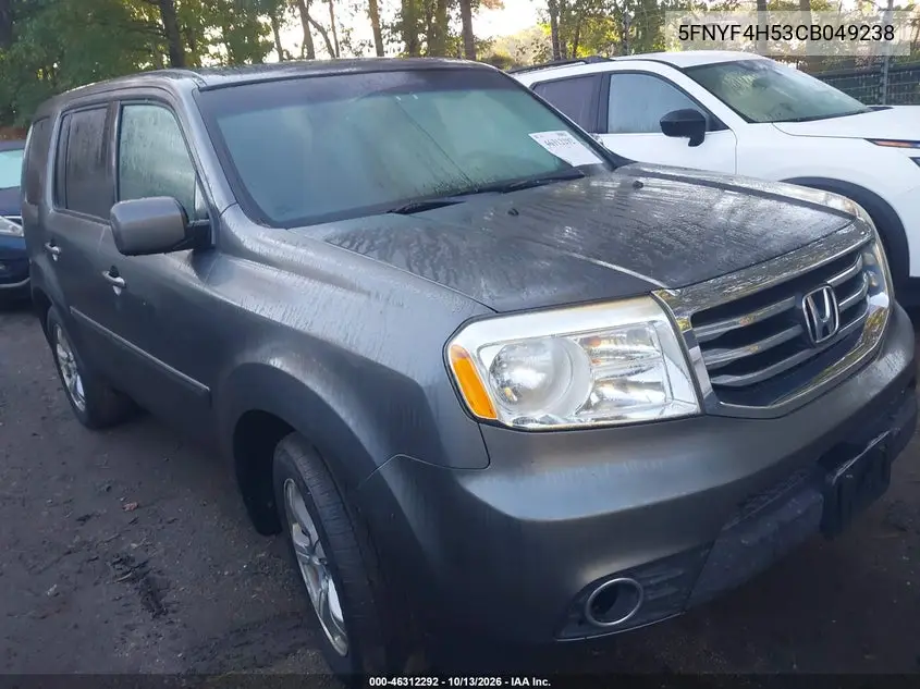 HONDA PILOT 2012, VIN 5FNYF4H53CB049238