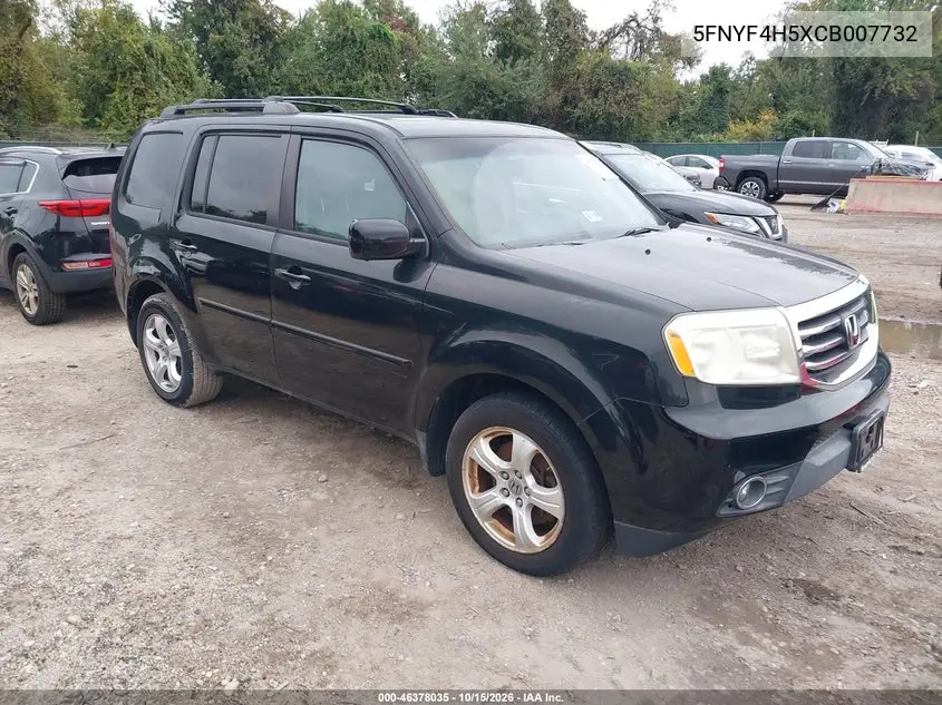HONDA PILOT 2012, VIN 5FNYF4H5XCB007732