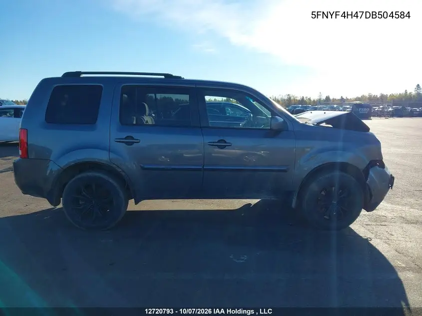2013 HONDA PILOT VIN 5FNYF4H47DB504584 — фото 13