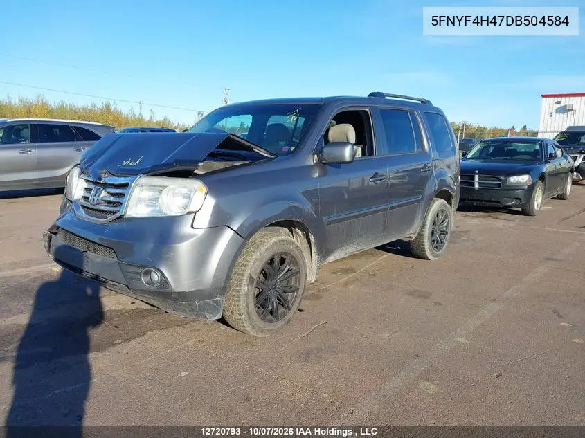 2013 HONDA PILOT VIN 5FNYF4H47DB504584 — фото 2