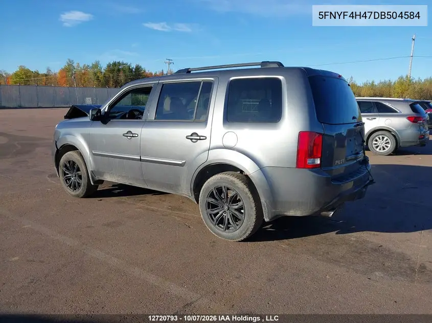 2013 HONDA PILOT VIN 5FNYF4H47DB504584 — фото 3