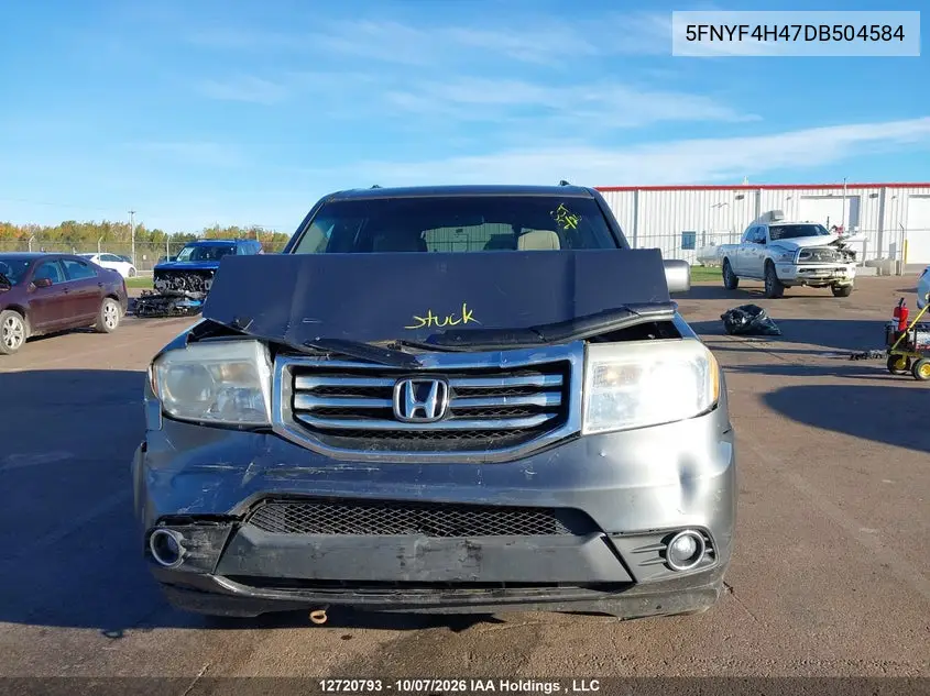 2013 HONDA PILOT VIN 5FNYF4H47DB504584 — фото 6