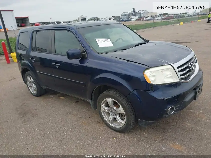 HONDA PILOT 2013, VIN 5FNYF4H52DB045795