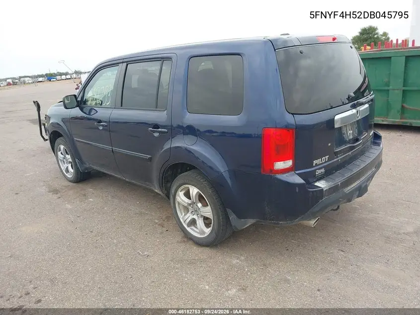 2013 HONDA PILOT VIN 5FNYF4H52DB045795 — фото 3
