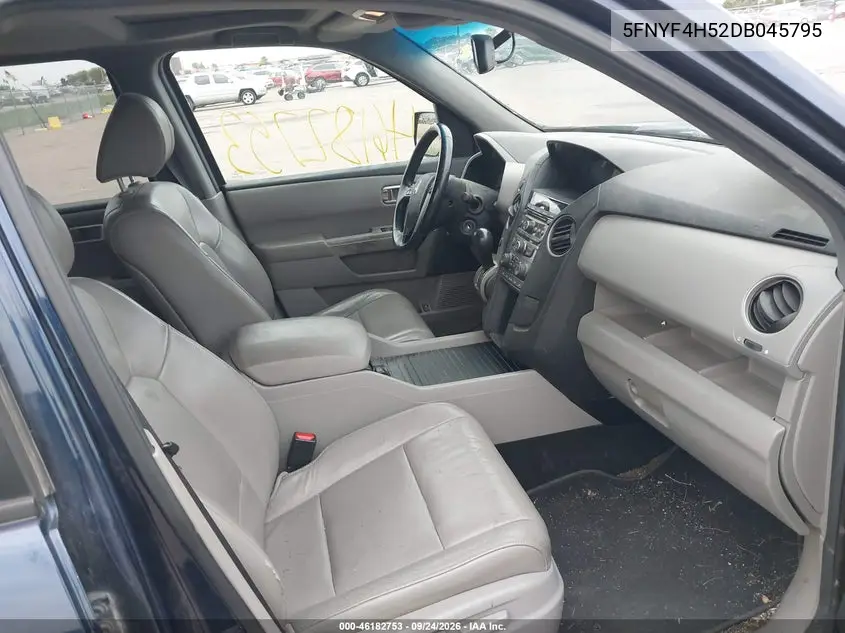 2013 HONDA PILOT VIN 5FNYF4H52DB045795 — фото 5