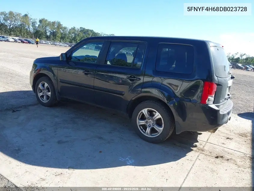 2013 HONDA PILOT VIN 5FNYF4H68DB023728 — фото 3