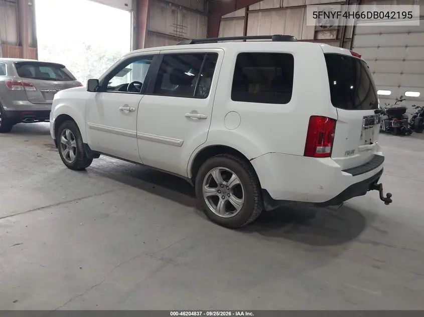 2013 HONDA PILOT VIN 5FNYF4H66DB042195 — фото 3