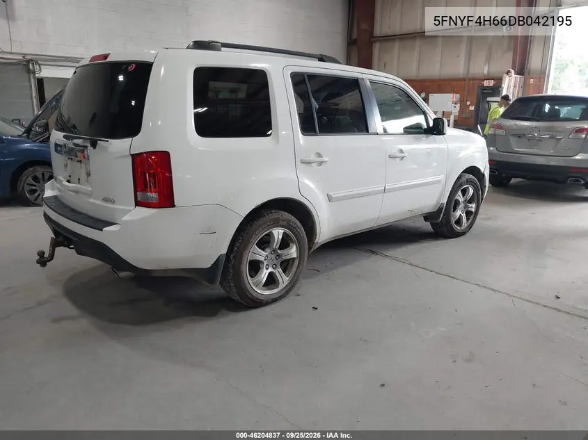 2013 HONDA PILOT VIN 5FNYF4H66DB042195 — фото 4