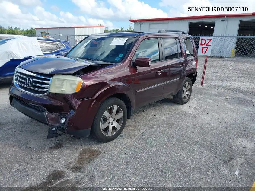 2013 HONDA PILOT VIN 5FNYF3H90DB007110 — фото 2