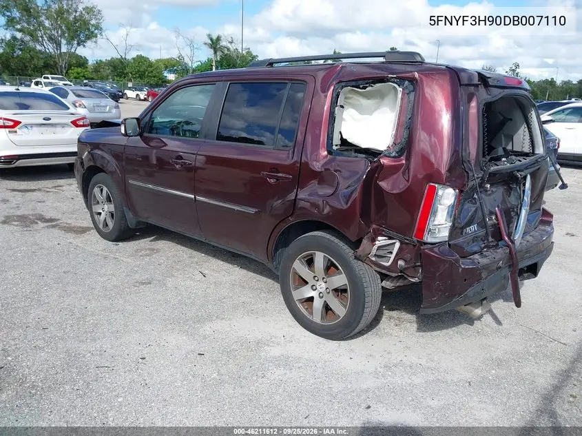 2013 HONDA PILOT VIN 5FNYF3H90DB007110 — фото 3