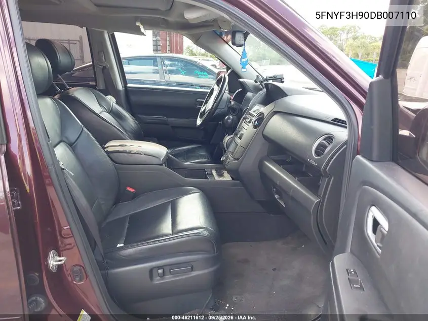 2013 HONDA PILOT VIN 5FNYF3H90DB007110 — фото 5