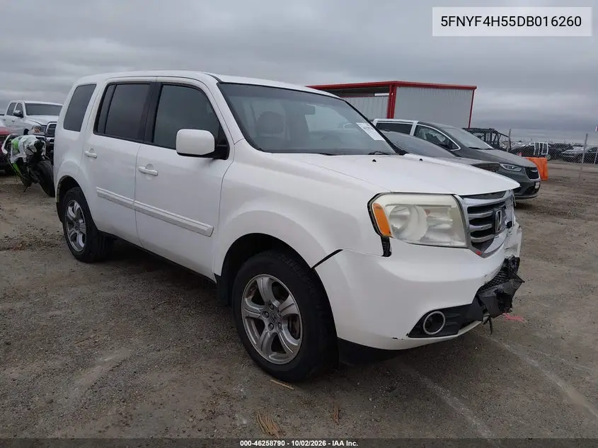 HONDA PILOT 2013, VIN 5FNYF4H55DB016260