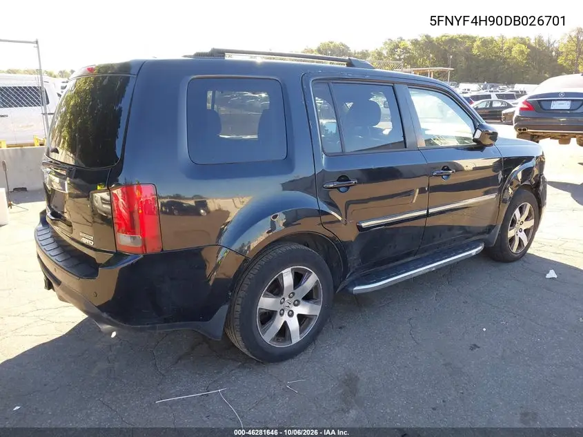2013 HONDA PILOT VIN 5FNYF4H90DB026701 — фото 4