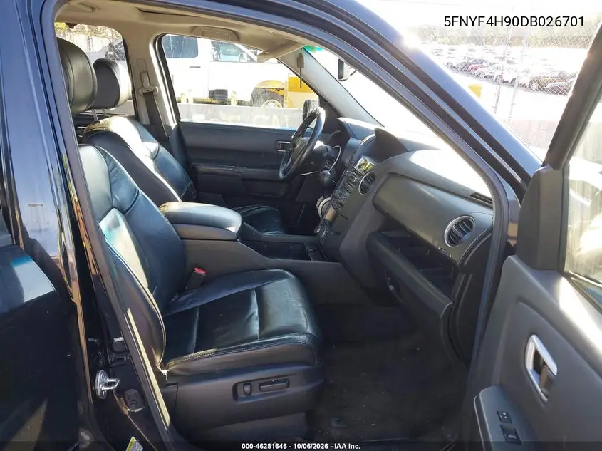 2013 HONDA PILOT VIN 5FNYF4H90DB026701 — фото 5