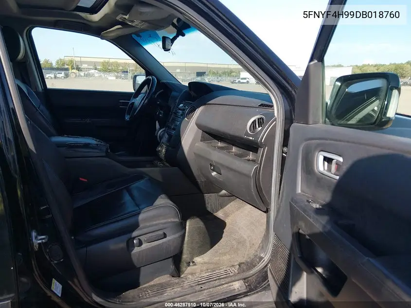 2013 HONDA PILOT VIN 5FNYF4H99DB018760 — фото 5