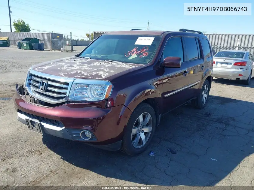 2013 HONDA PILOT VIN 5FNYF4H97DB066743 — фото 2