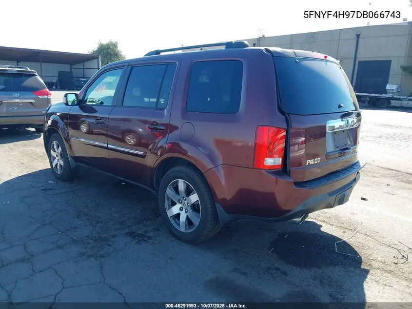 2013 HONDA PILOT VIN 5FNYF4H97DB066743 — фото 3