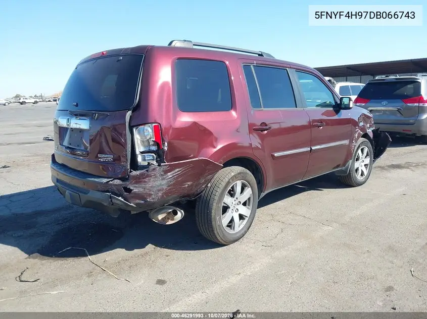 2013 HONDA PILOT VIN 5FNYF4H97DB066743 — фото 4
