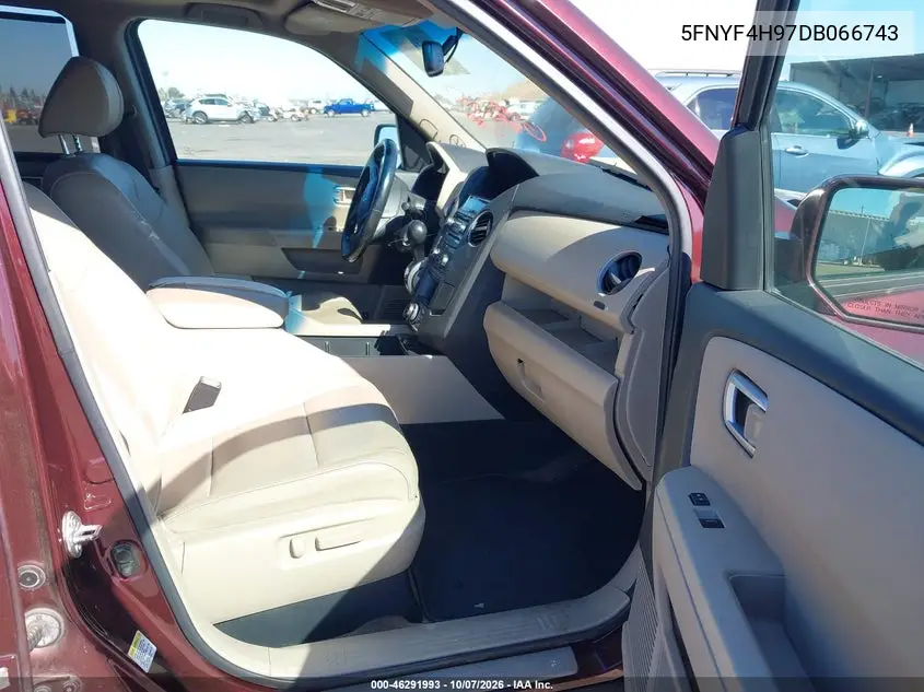 2013 HONDA PILOT VIN 5FNYF4H97DB066743 — фото 5