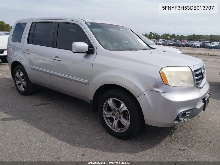 HONDA PILOT 2013, VIN 5FNYF3H53DB013707