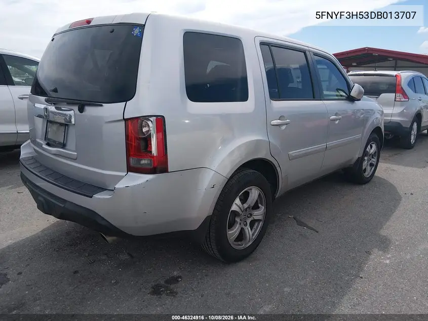 2013 HONDA PILOT VIN 5FNYF3H53DB013707 — фото 4