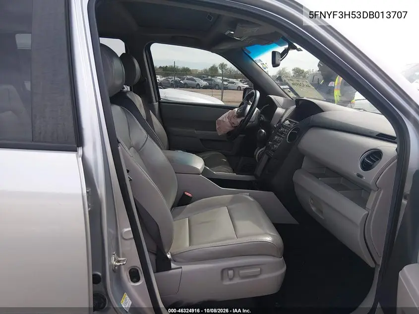 2013 HONDA PILOT VIN 5FNYF3H53DB013707 — фото 5