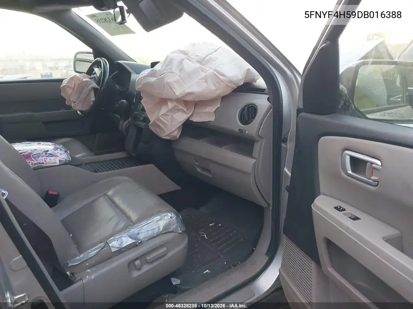 2013 HONDA PILOT VIN 5FNYF4H59DB016388 — фото 5