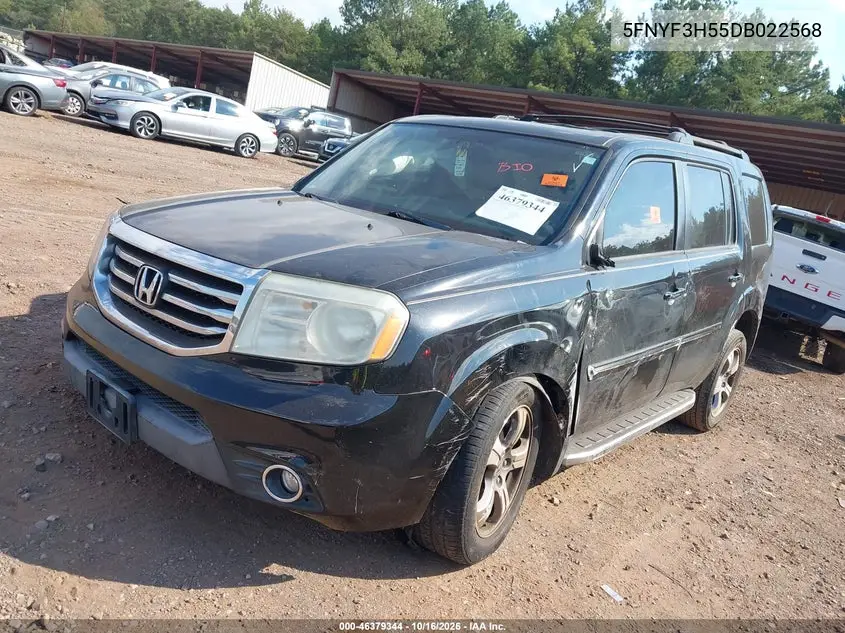 2013 HONDA PILOT VIN 5FNYF3H55DB022568 — фото 2