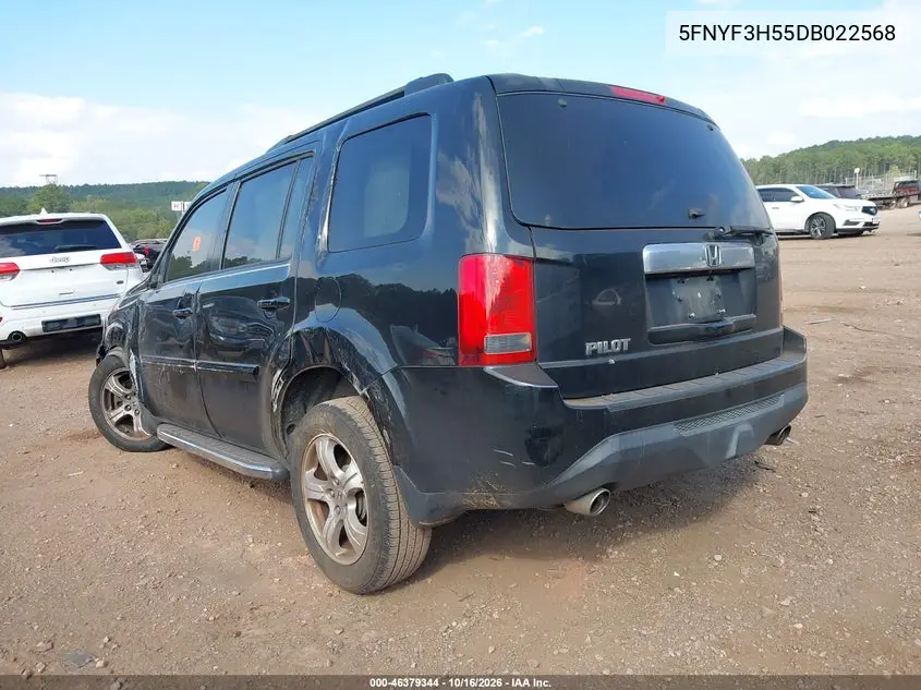 2013 HONDA PILOT VIN 5FNYF3H55DB022568 — фото 3