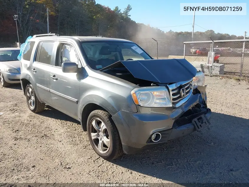 HONDA PILOT 2013, VIN 5FNYF4H59DB071259
